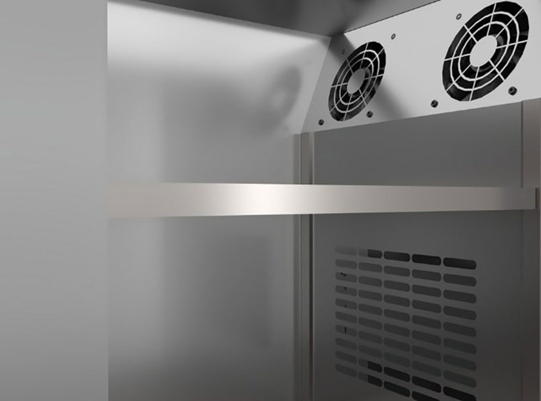 Hình ảnh giàn máy quạt lạnh của bàn salad 3 cánh 1m8 Kenshin KS-SL1875C